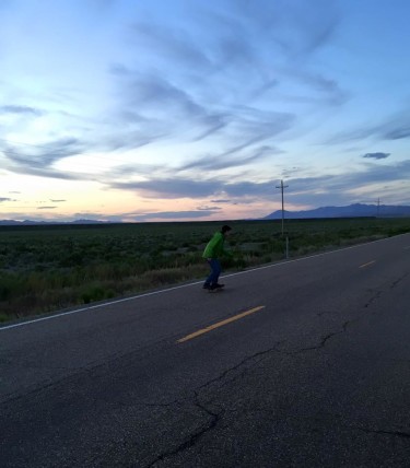 n skateboarding on hwy